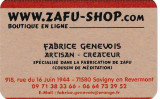 Carte de visite Zafushop