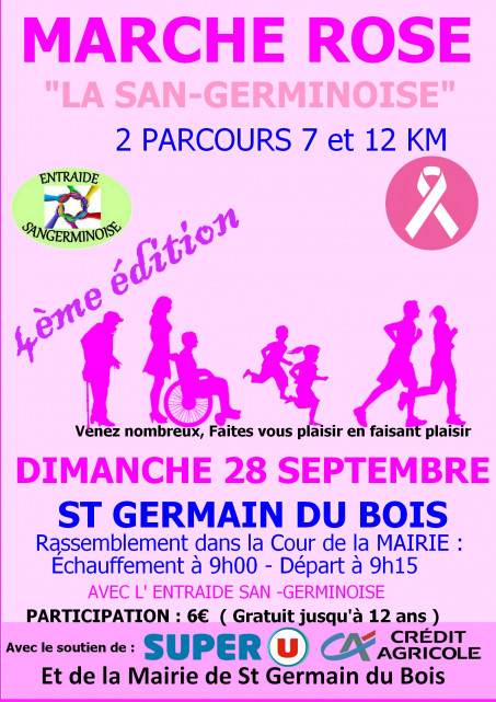 Affiche Marche Rose St Germain du Bois