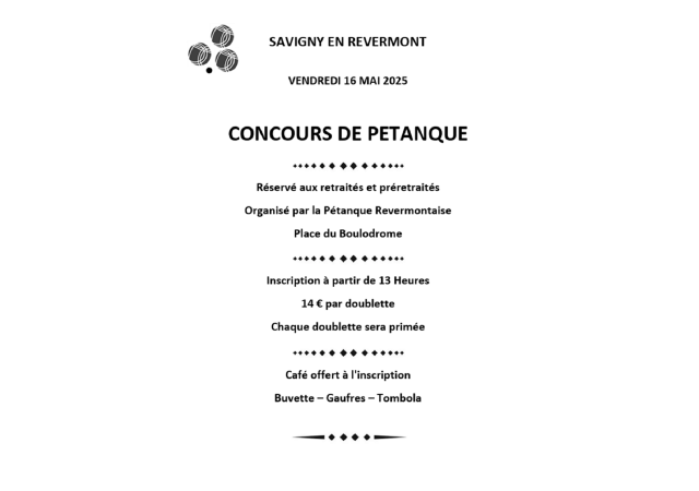 Concours de pétanque