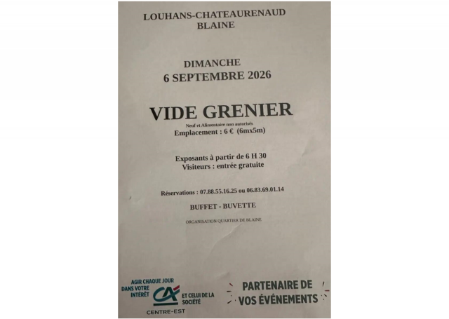 Vide grenier Blaine