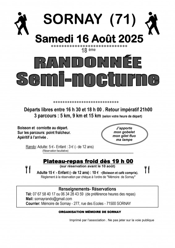 Affiche rando semi nocturne