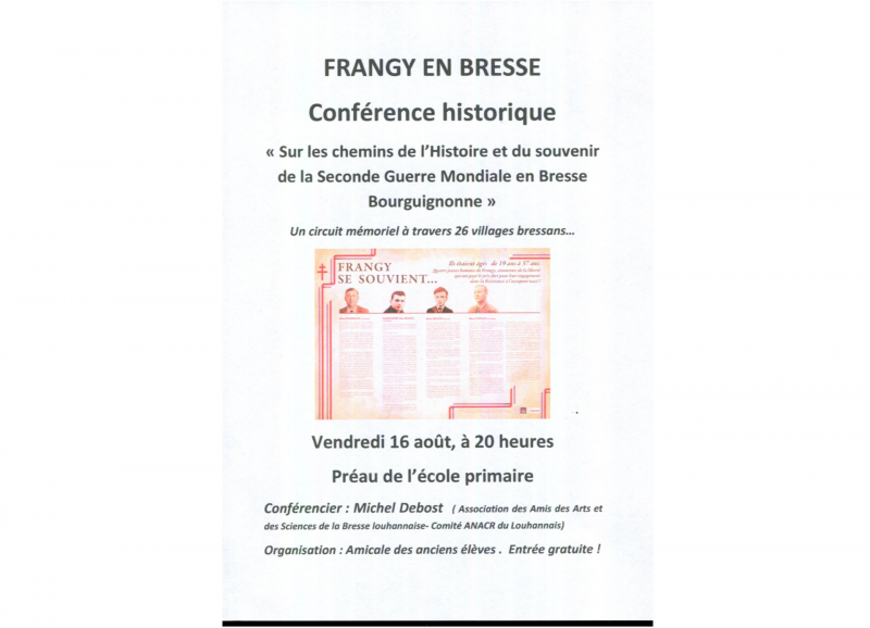 Conférence Frangy