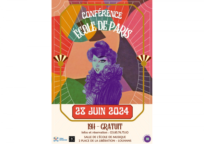 Pink green art nouveau taromancy poster - 1