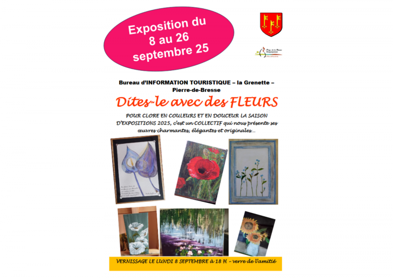Exposition Dites le avec des fleurs