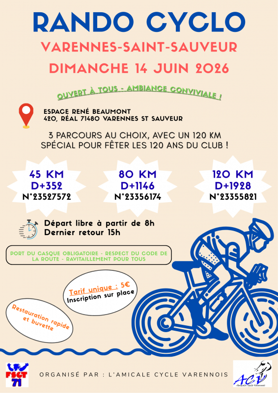 Rando cyclo varennes